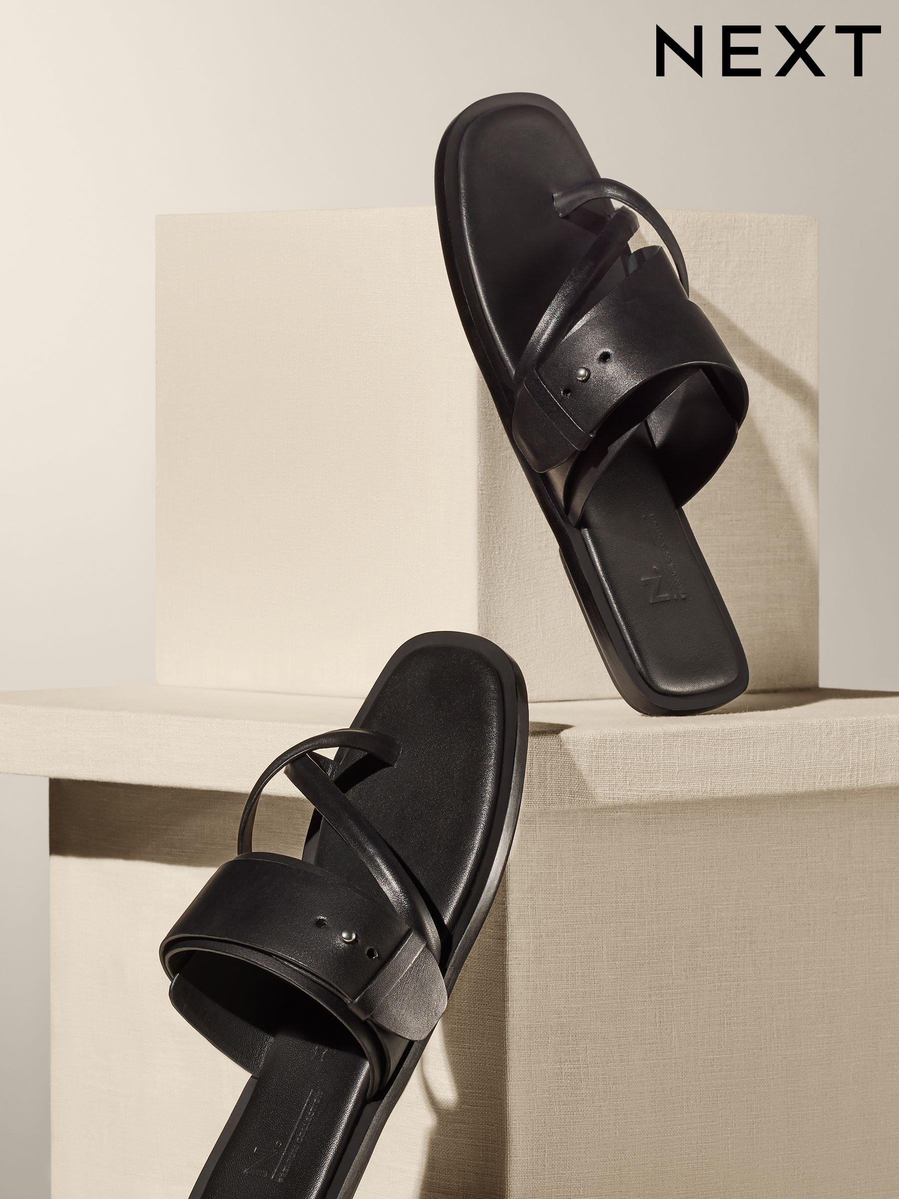 Women s Sandals Flat Plain Premium Footwear Next Luxembourg