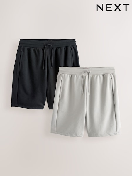 Black/Grey Zip Pocket Jersey Shorts 2 Pack (N47402) | R$ 440