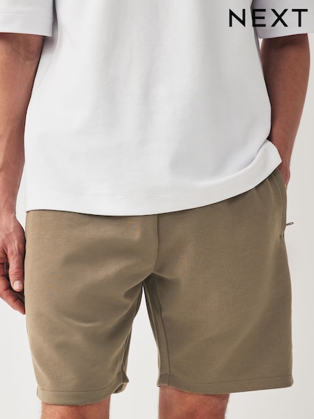 Dark Stone Straight Fit Zip Pocket Jersey Shorts (N47408) | R$ 230