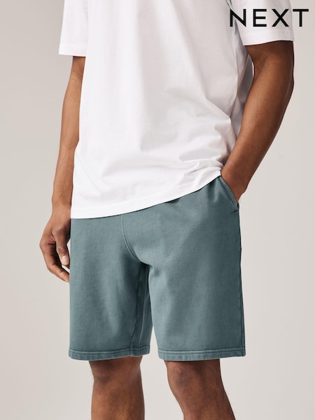 Blue Garment Dye 100% Cotton Jersey Shorts (N47437) | 24 zł