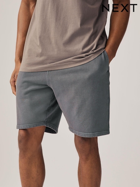 Slate Grey Garment Dye 100% Cotton Jersey Shorts (N47438) | €4