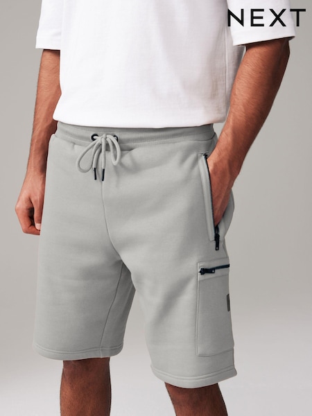 Grey Utility Jersey Shorts (N47439) | AED52