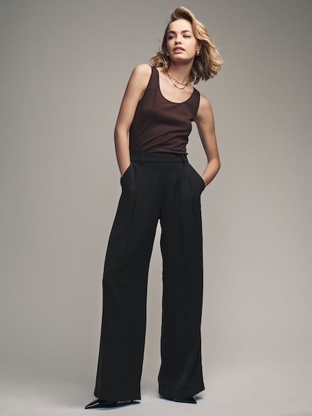 The Set 2 Pack Wide Leg Trousers (N47450) | 114 LEI