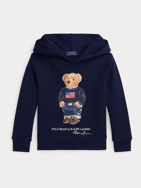 Polo Ralph Lauren Boy Navy Polo Bear Fleece Hoodie (N47460) | €69 - €76