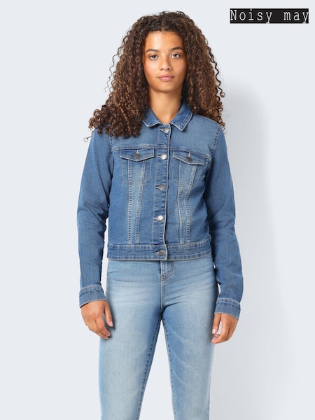 Темно-синий - NOISY MAY Fitted Denim Jacket (N47924) | €34