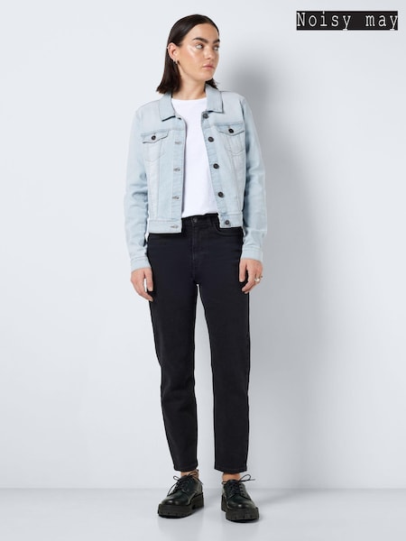 Синий - NOISY MAY Fitted Denim Jacket (N47946) | €34