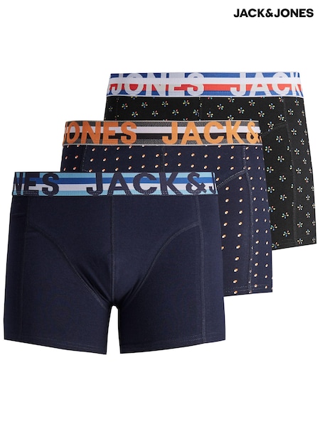 JACK & JONES Logo 100% Cotton Boxers 3 Pack (N47980) | ‏73 د.إ.‏