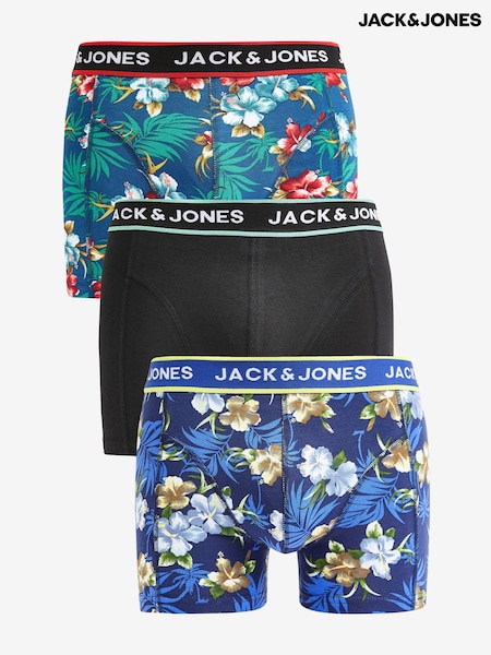 JACK & JONES Logo 100% Cotton Boxers 3 Pack (N48053) | ‏64 د.إ.‏