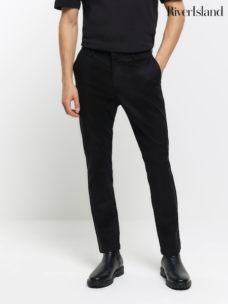 River Island Slim Fit Stretch Smart Chino Trousers (N48113) | ‏9 ر.ع.‏