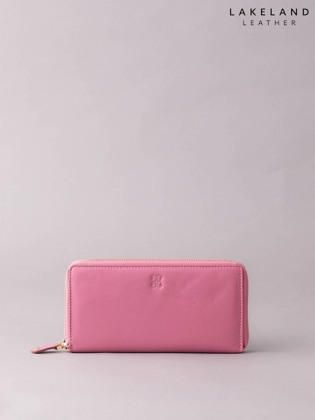 Mauve Vaaleanpunainen - Lakeland Leather Suuri nahkavetoketju Kukkaro (N48238) | €55