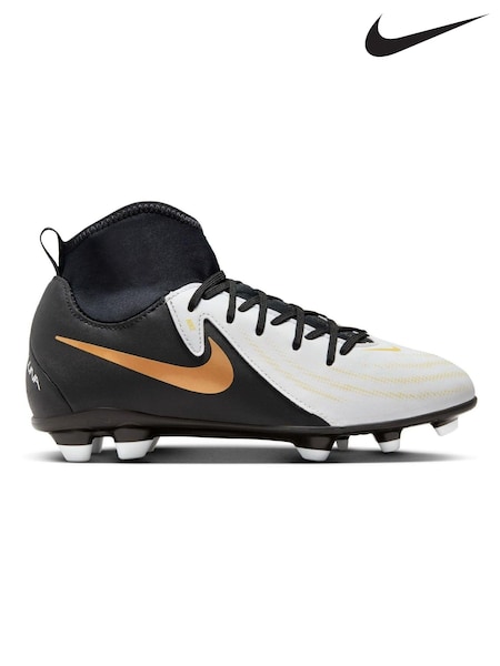 Alb - Ghete de fotbal pentru terenuri multiple Nike Phantom Luna Club pentru copii (N48405) | 208 LEI