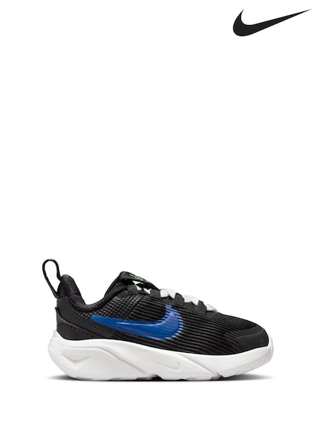 Nike Black/Blue Star Runner 4 Infant Trainers (N48453) | €26