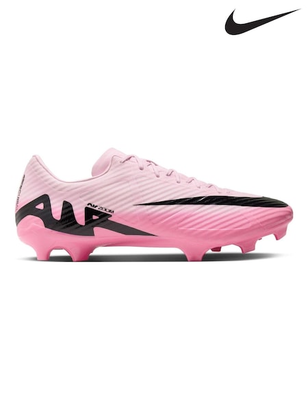 Argint metalic/Negru - Nike adulți Zoom Mercurial Vapor 15 Academy Firm Ground Football Cizme (N48516) | 326 LEI