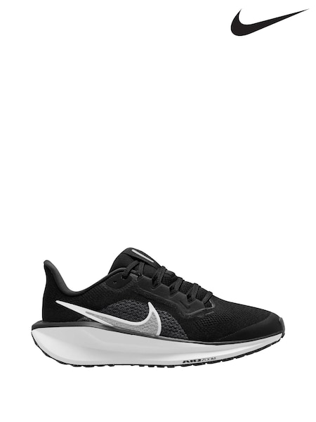 Nike Black/White Youth Air Zoom Pegasus 41 Running Trainers (N48555) | €93