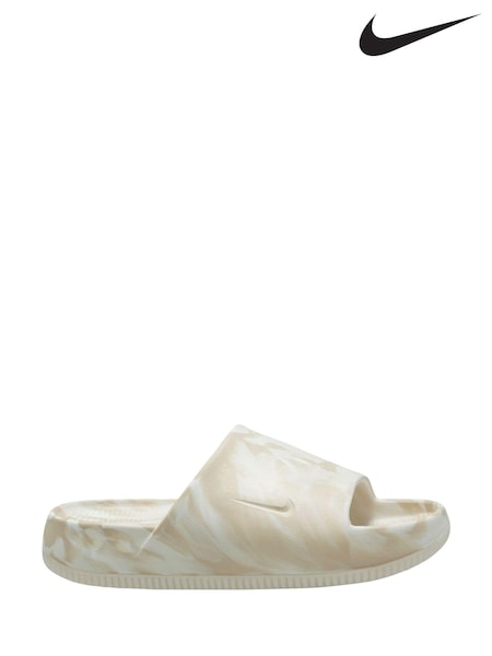 Nike Cream/Gold Marble Effect Calm Sliders (N48621) | €25