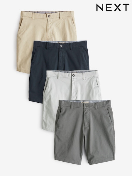 Multi Slim Fit Stretch Chino Shorts 4 Pack (N48683) | OMR33
