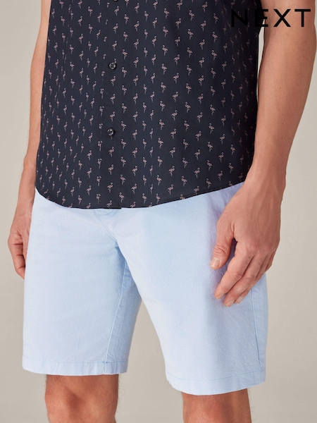 Light Blue Oxford Slim Fit Stretch Chinos Shorts (N48686) | €10