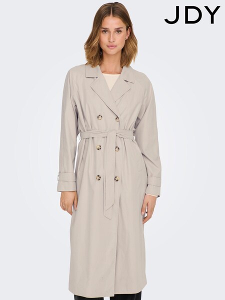 JDY Grey Long Trench Coat (N48792) | €31