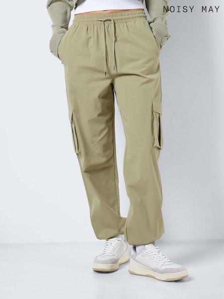 NOISY MAY Green High Waisted Utility Cargo Trousers (N48875) | €24