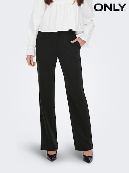 ONLY Black Stretch High Waist Straight Leg Trousers (N48892) | €20