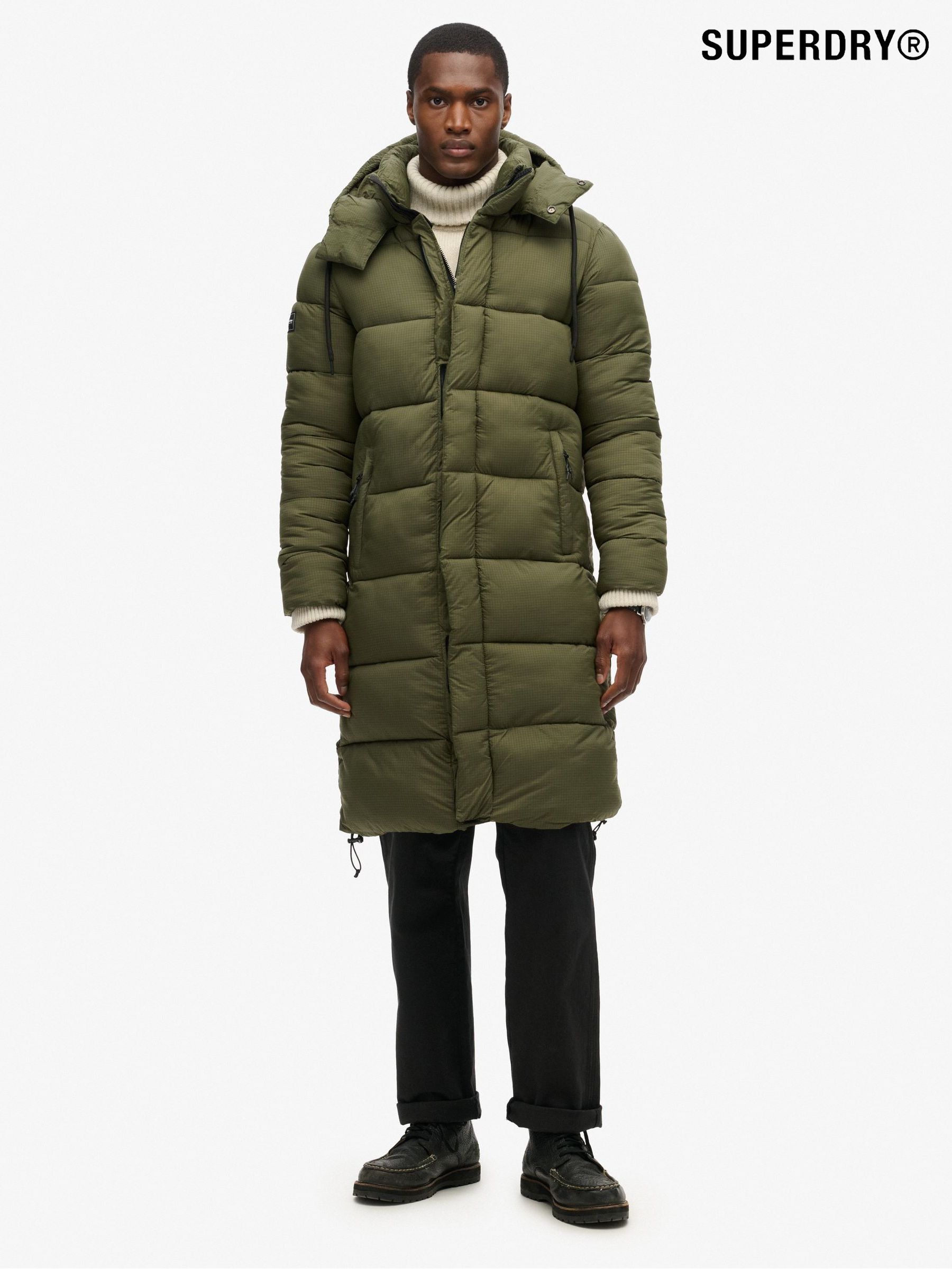 Superdry Green Coats Next Luxembourg