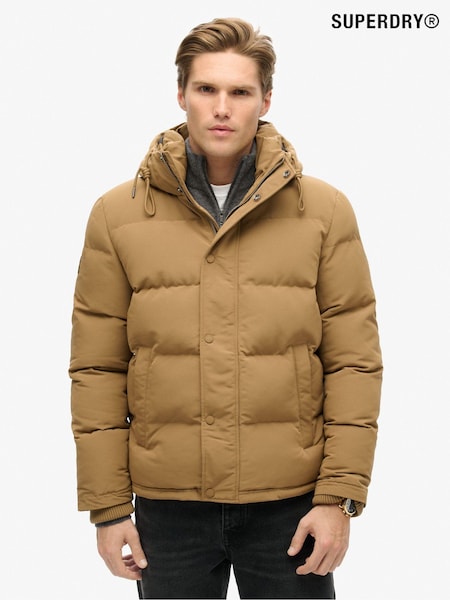 Superdry Brown Everest Hooded Puffer Jacket (N48971) | €182