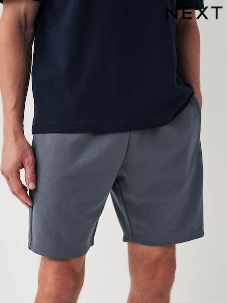 כחול כהה - גזרה צרה - Zip Pocket Jersey Shorts (N49020) | ‏83‏₪