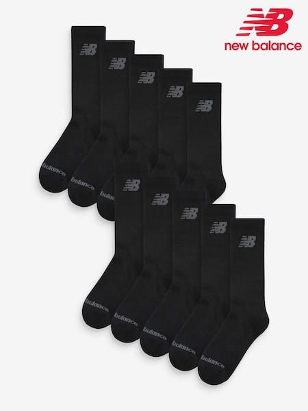 Черный - New Balance of Crew Socks 10 Pack (N49145) | €33