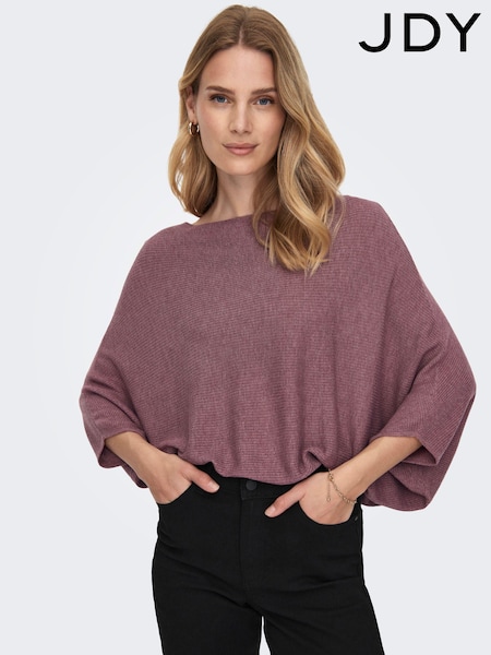 JDY Pink Knitted Batwing 100% Cotton Jumper (N49309) | €19