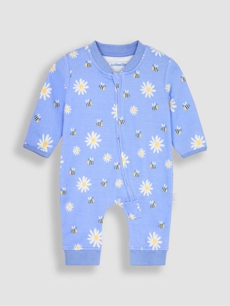 JoJo Maman Bébé Blue Bee Footless Sleepsuit (N49449) | AED99