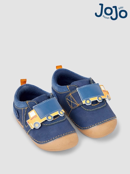 JoJo Maman Bébé Navy Blue Construction Pre-Walker Shoes (N49458) | €38
