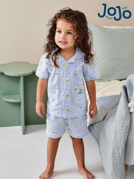 JoJo Maman Bébé Blue Bee Woven Pyjamas (N49462) | €34