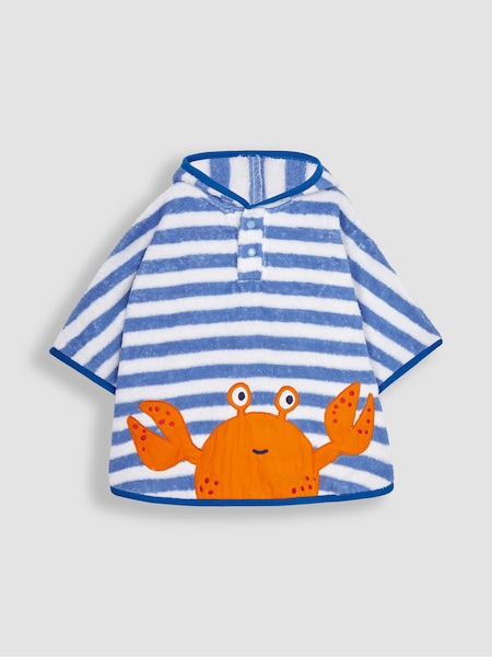 JoJo Maman Bébé Blue Crab Towelling Poncho (N49473) | €40