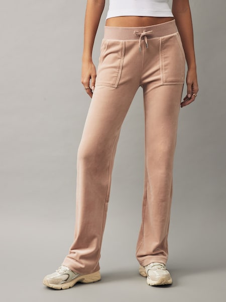 Бежевый - Juicy Couture Womens Velour Straight Leg Joggers (N50221) | €28