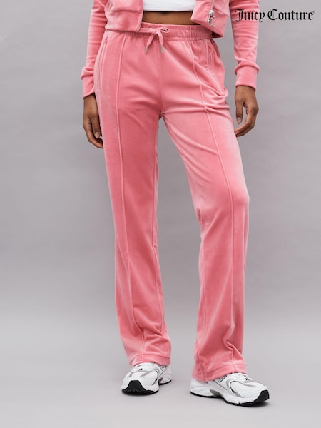 Juicy Couture Velour Straight Leg Trackpants With Diamante Branding (N50227) | €38