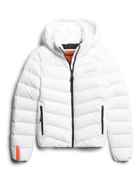 Superdry White Hooded Microfibre Padded Jacket (N50380) | €64