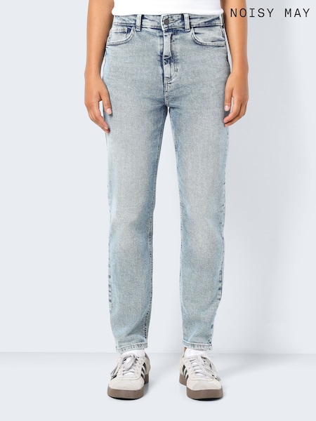 Albastru - Noisy May 100% Cotton Talie înaltă Croială dreaptă Jeans (N50571) | 167 LEI