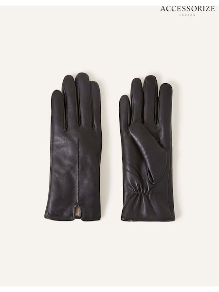 Accessorize Faux Fur-Lined Leather Gloves (N50748) | 26 €