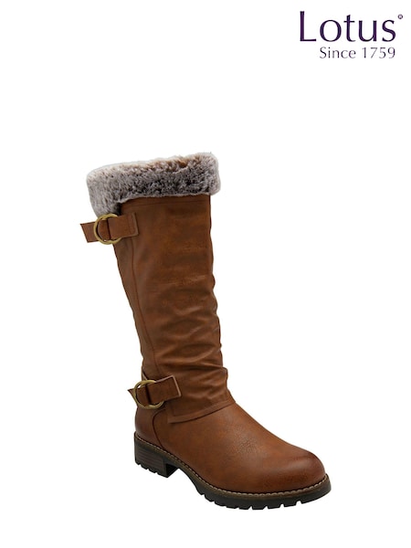 Lotus Knee High Boots (N50852) | €126