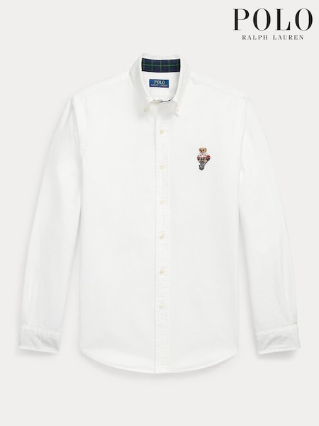 White - Regular Polo Ralph Lauren Seasonal Bear Oxford Shirt