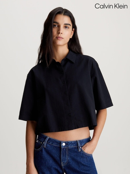 Calvin Klein Blue 100% Cotton Denim Mom Shorts (N51170) | €49