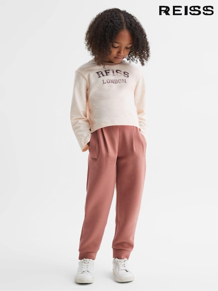 Reiss Mink Seren 13-14 yrs High Rise Elasticated Jersey Trousers (N51682) | €63