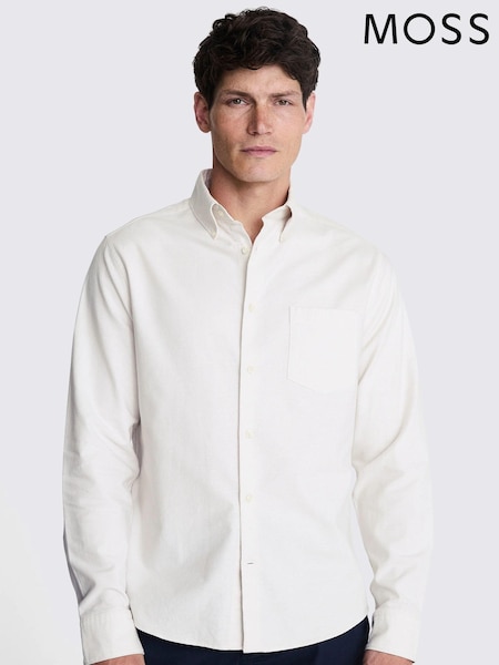 MOSS Natural Washed Oxford 100% Cotton Shirt (N51714) | 198 QAR