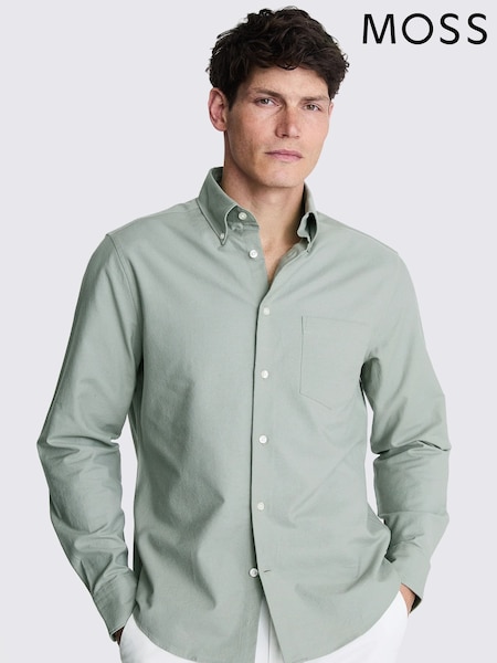 Зелений - MOSS Washed оксфорд 100% Cotton сорочки (N51716) | 2 403 грн