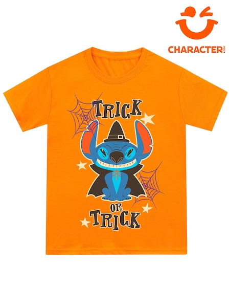 Character Orange Disney Lilo & Stitch Happy Halloween Pumpkin T-Shirt (N51967) | €5