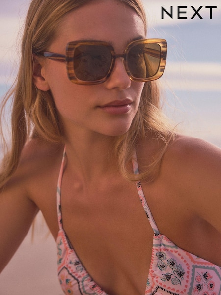 Черепаховый коричневый - Polarized Sqaure Sunglasses (N52027) | €6