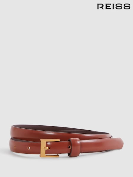 Reiss Tan Holly Thin Leather Belt (N52039) | €36