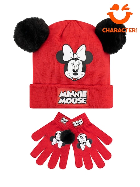 Character Minnie Mouse Winter Double Pom Pom Hat and Gloves Set (N52382) | 69 LEI