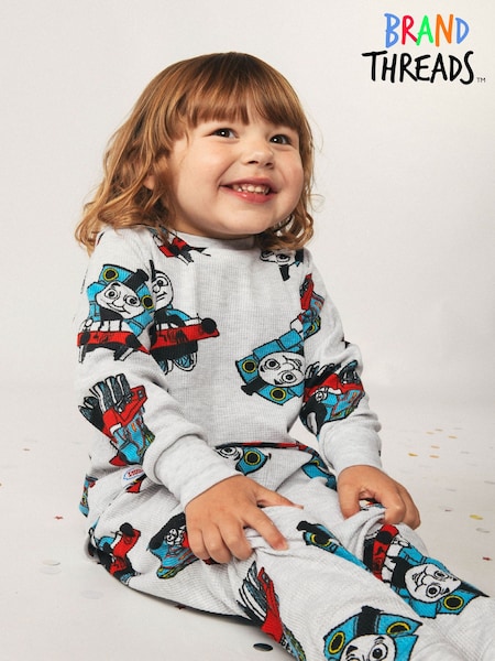 Brand Threads Grey Thomas the Tank Engine Boys Pyjama Set (N52473) | AED49