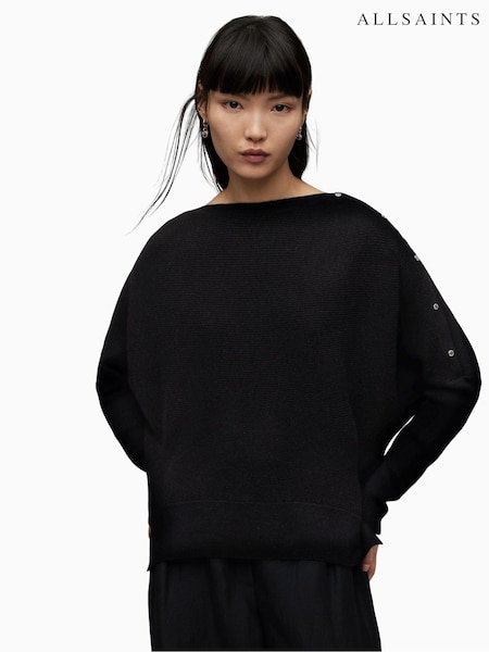 AllSaints Black Raven Jumper (N52505) | AED492